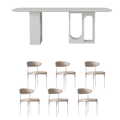 Superior sintered stone dining table set