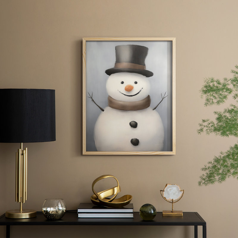 Art des Fêtes de Noël - série 2 - CCX, reproduction encadrée - bois massif, H 11 po x l 9 po, Naturel