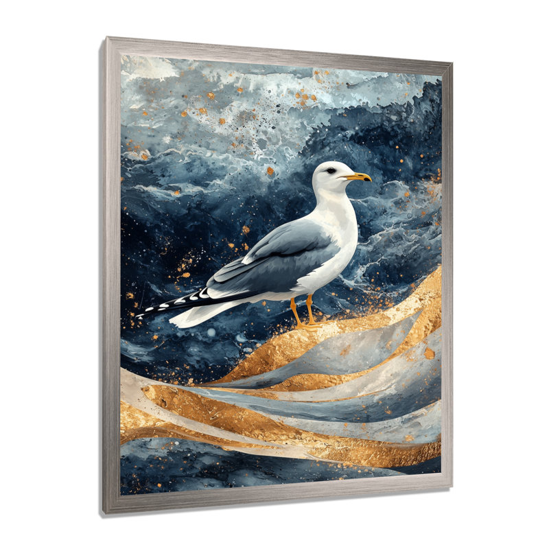 Myzejen - animaux, art mural sur toile, H 32 po x l 16 po, Reproduction encadrée d'une seule photo, Argent argent