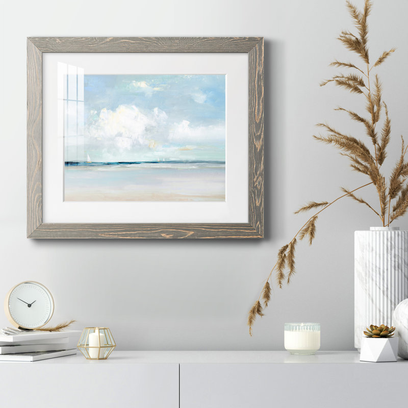 Brise d'été - peinture encadrée, H 20 po x l 17 po x P 1,5 po, Encadrement gris