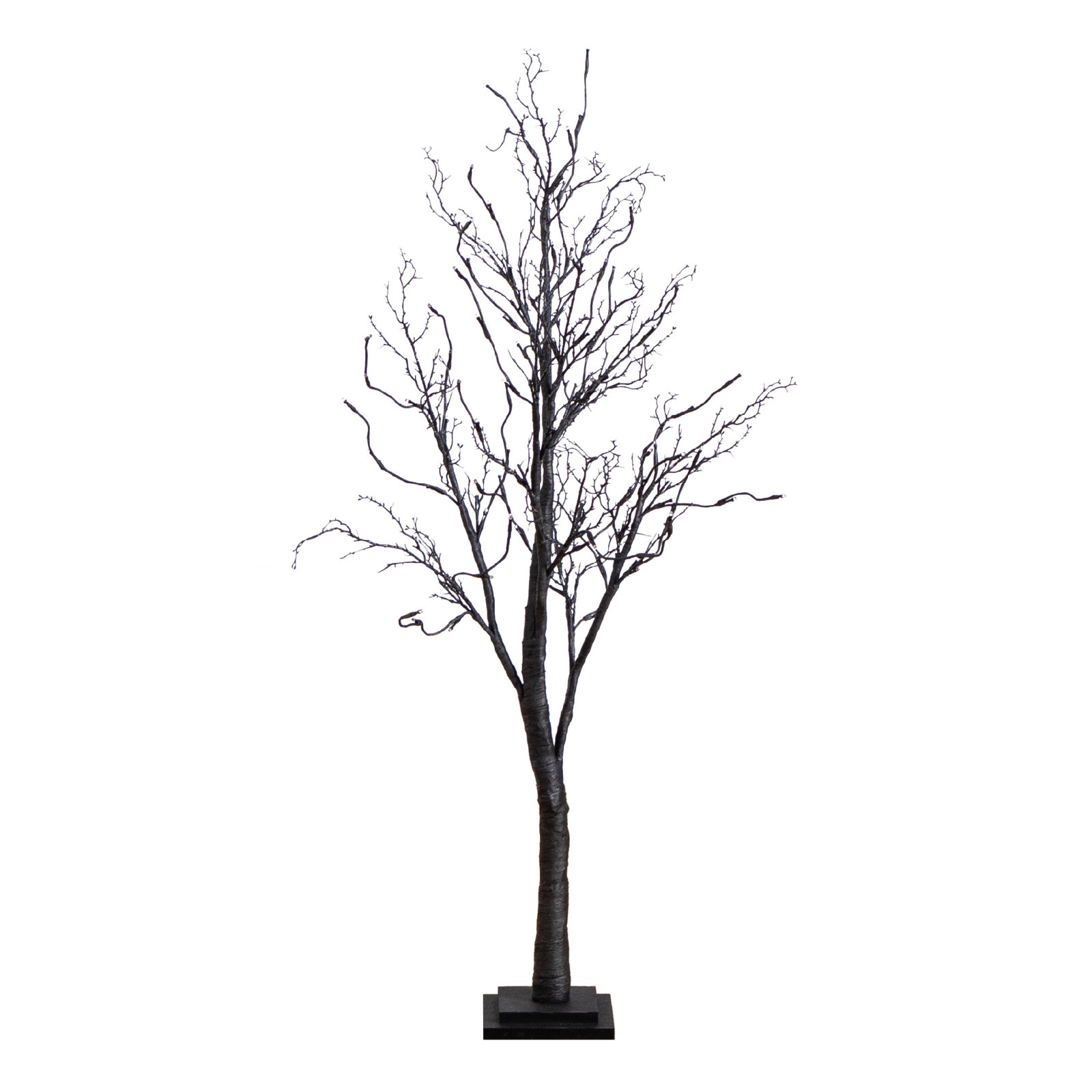 4ft. Pre-Lit Halloween Deluxe Black Twig Artificial Fall Tree with 81 Orange and Purple LED Lights