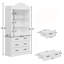 Armoire de salle à manger verticale 79,5 po H 79,5 po avec 4 tiroirs et tablettes