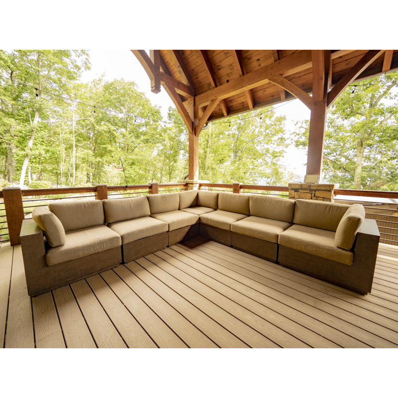 Ensemble de conversation modulaire 7 pièces avec coussins Sunbrella