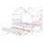Wooden House Bed With Trundle Bed-1586855604