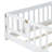 Twinkle Modern Floor Bed Set With Door, Rubber Wood And Safety Guardrails-115630470-115630468