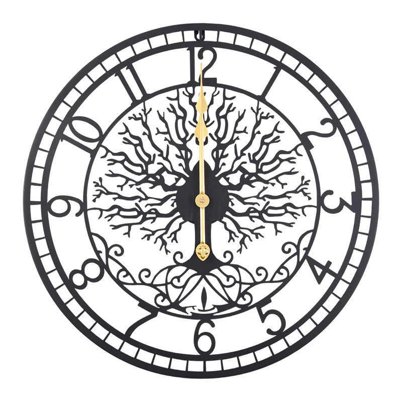 Metal Minimalist Arabic Numerals Wall Clock