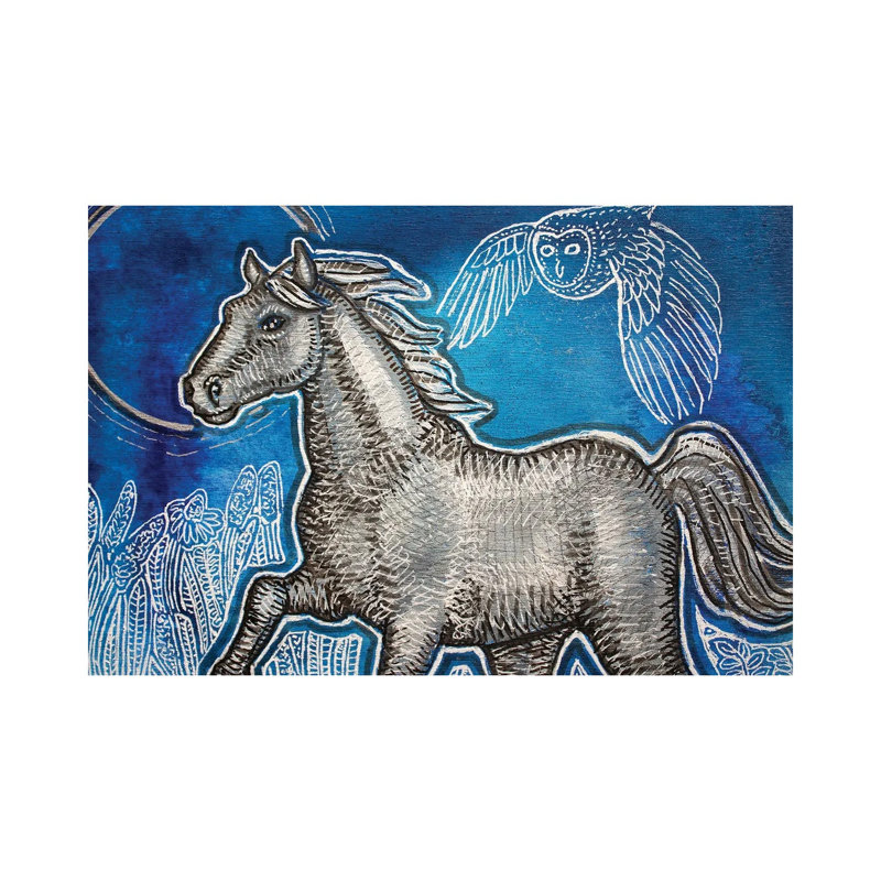 Blue Skies For A Silver Horse by Lynnette Shelley - Wrapped Canvas Gallery-Wrapped Canvas Giclée, 20.32 cm H x 30.48 cm W