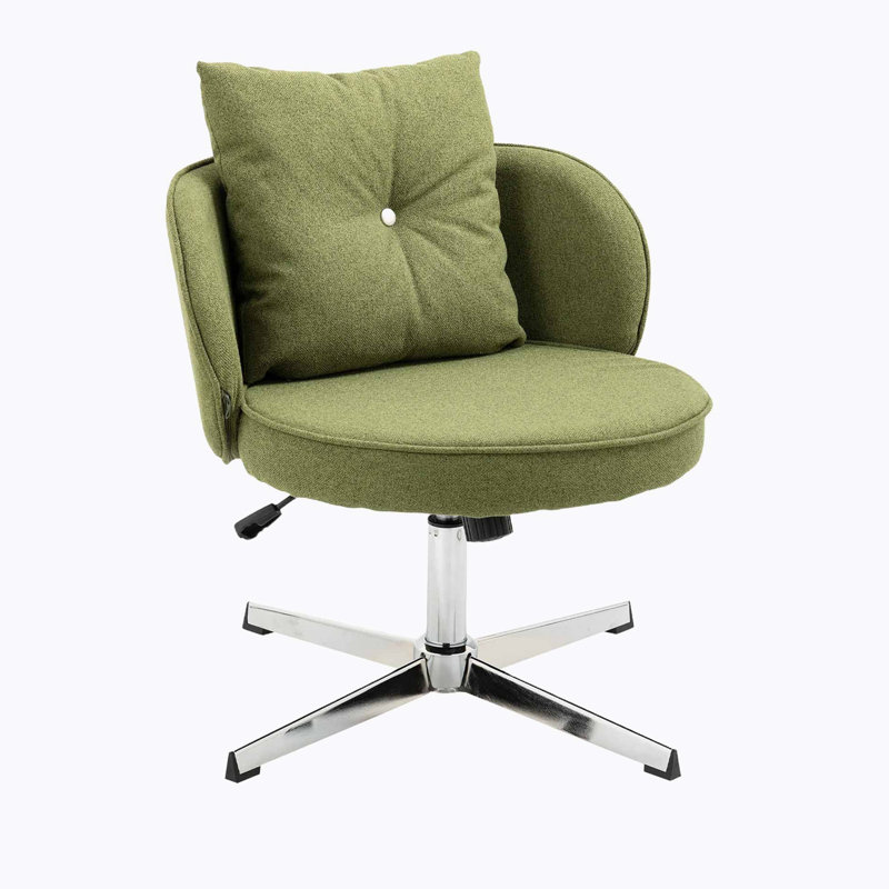 Chaise de bureau Geshia, Vert, Argent