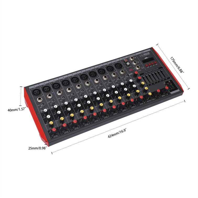 Bluetooth　Console　YYBSH　12　Mixer　Mixing　Channel　Sound　Wayfair
