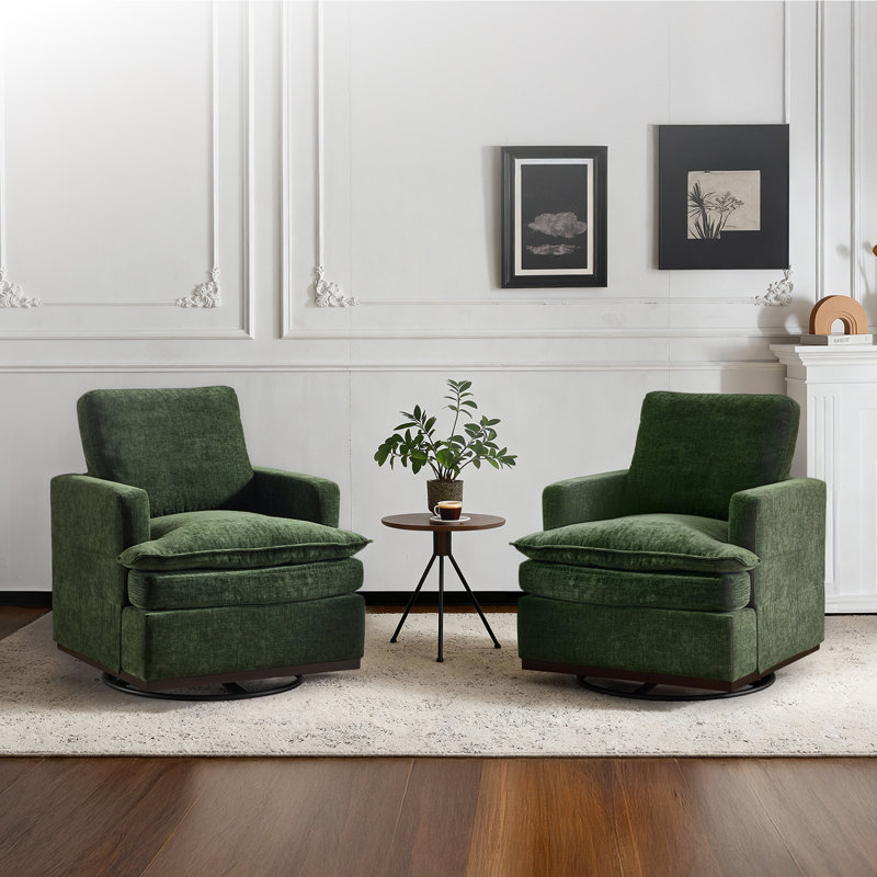Fauteuil pivotant moderne Mid-Century, Vert