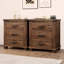 Table de chevet en bois de pin récupéré, 3 tiroirs, décor de chambre à coucher rustique indispensable avec tiroirs