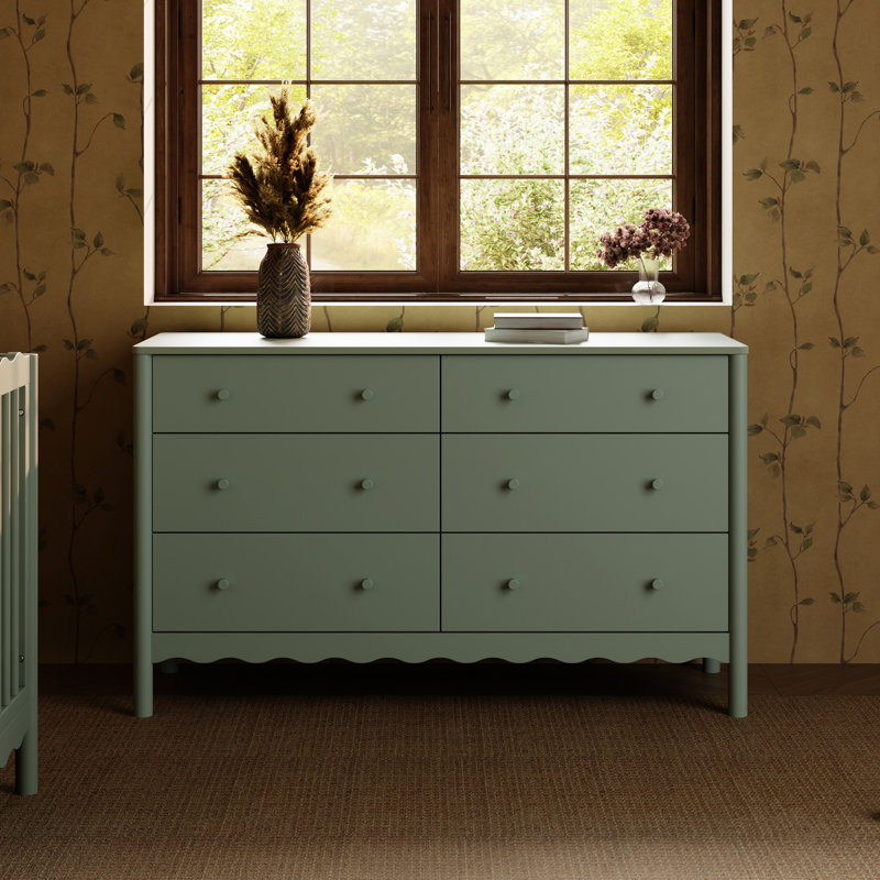 Swell 6-Drawer Assembled Dresser, White