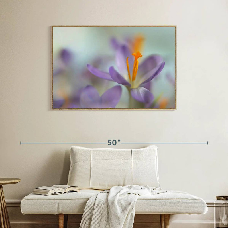Pastel printanier, Cadre flottant en bois naturel, 40 po x 27 po