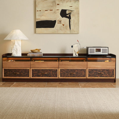 Retro Nut-Brown Solid Wood TV Stands
