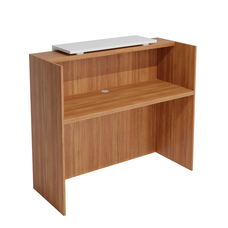 ICON 53" Modern Laminate Reception Desk, Multifunctional Modern Transaction Counter Top