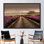 «Open Road and Pink Flowers», art mural paysage par temps nuageux