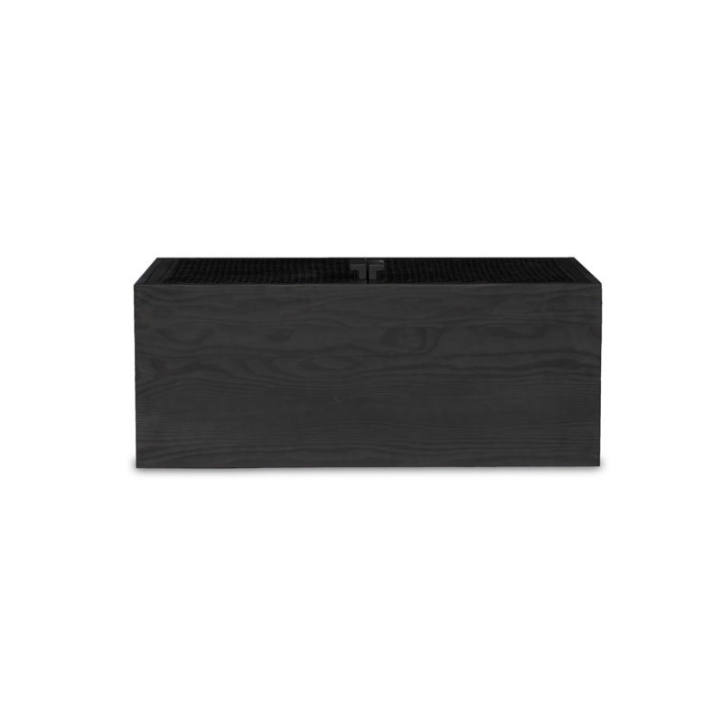 Levon Solid Wood Accent Cabinet, Black
