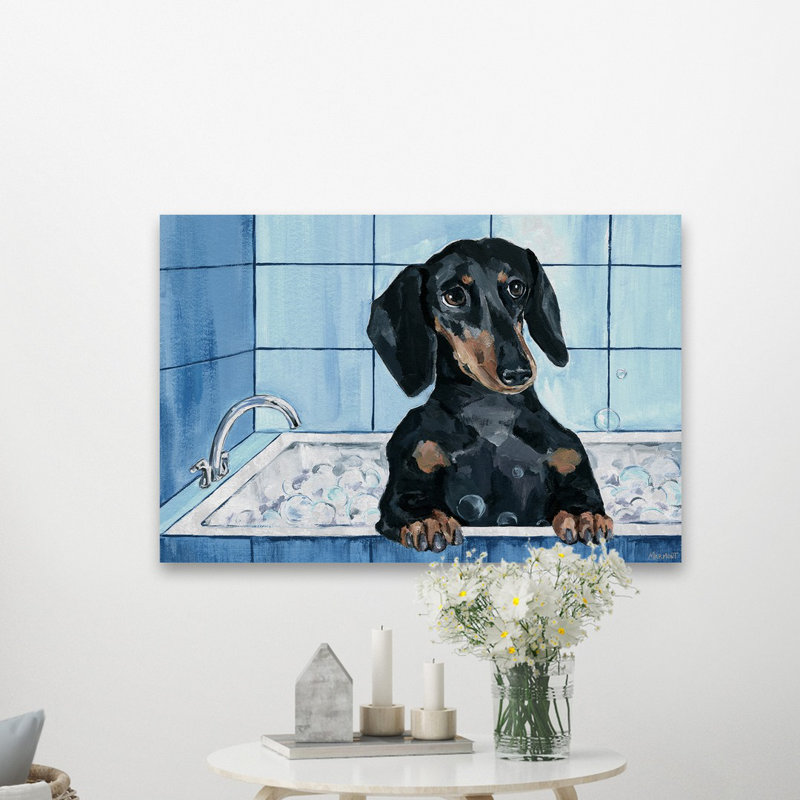 «I Just Had a Bath», reproduction d'art sur toile tendue, H 20 po x l 30 po x 1,5 po
