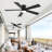  2 Pack 42 Inch Black Ceiling Fans with Lights, Flush Mount Ceiling Fan with Remote Control, 6-Speed Reversible DC Motor, Ceiling Fan for Bedroom, Living Room & Covered Outdoor-1910054877