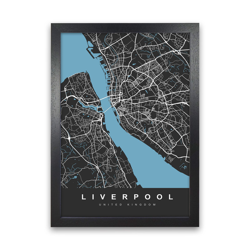 Liverpool II - Print, 88cm H x 64cm W x 3cm D, Black Paper