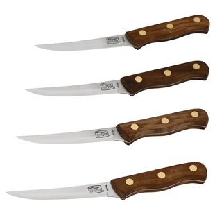  Chicago Cutlery Racine 12-Pc Kitchen Knife Wood Block Set, Stainless  Steel Knives, Serrated, Chef, Utility, and Paring Knife, Removable Steak  Knife Block, Walnut Handle: Home & Kitchen