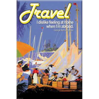 Publicité rétro sur toile tendue travel