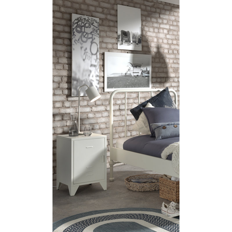 BRONXX Night Console Industrial Look Matt, White