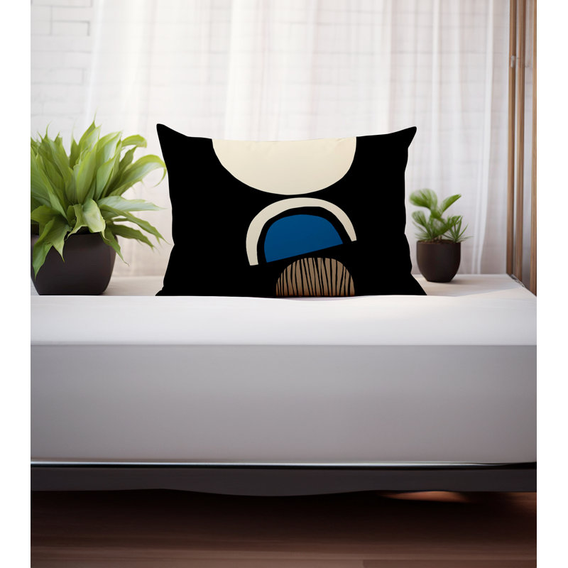 Housse et insert de coussin rectangulaire intérieur / extérieur en polyester / mélange de polyester Chamu, H 18 po x l 25 po