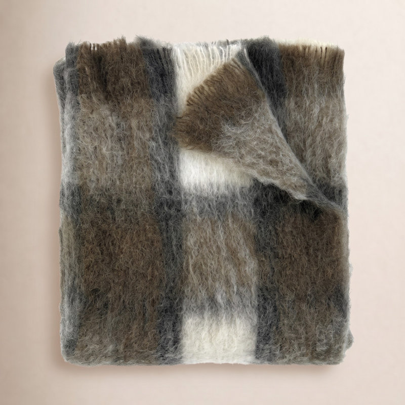 Kennon Hand Woven Throw Blanket, Chateau Plaid