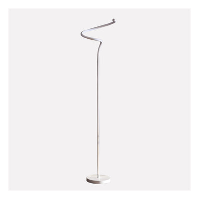 Lampe sur pied 52 po à 52,5 po DEL blanc mat Curvilinear