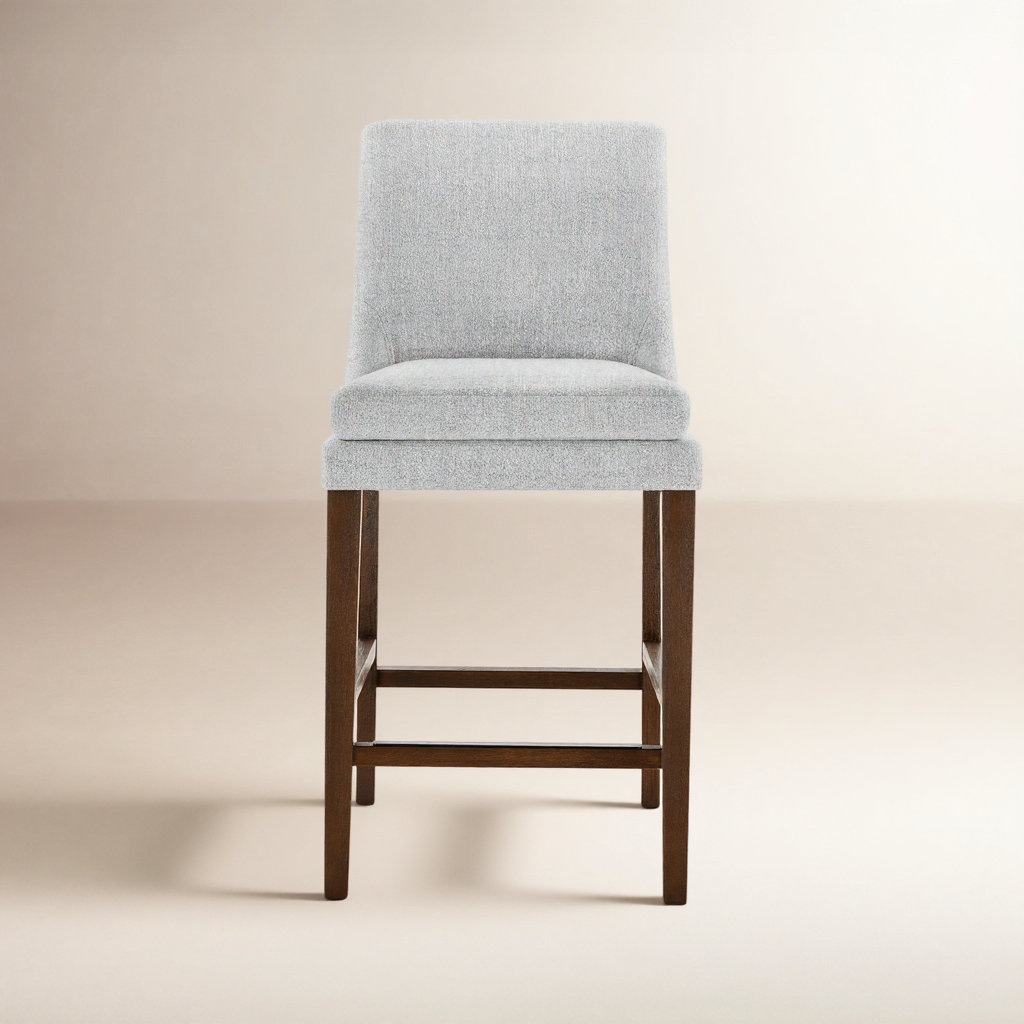 Niara 30" Bar Stool, Counter Stool (26” Seat Height), Gray Heathered