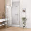 Porte de douche pivotante semi-sans cadre avec installation réversible et conception étanche-131676125-131676126