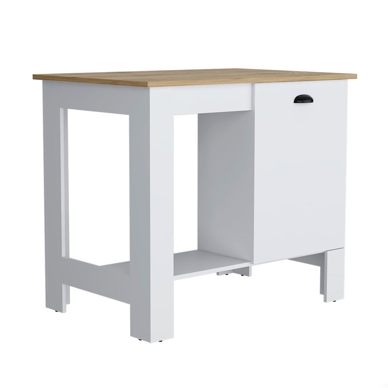 Kitchen Island, Single Door Cabinet, Shelf