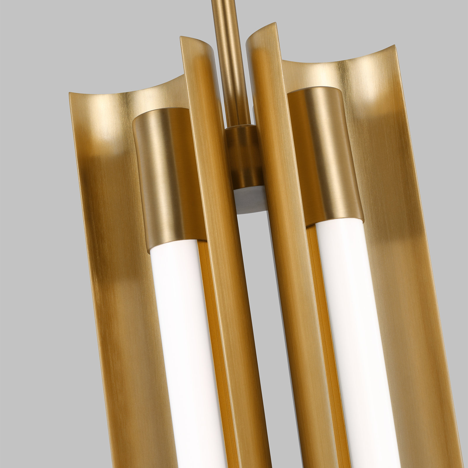 Futch Pendant, 4, Burnished Brass, 28" H x 5.38" W x 5.38" D