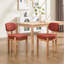 Ensemble de 2 chaises de salle à manger en bois, chaise de salle à manger rembourrée en tissu moderne, chaise de salle à manger de style maison de campagne