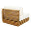 Oversized Outdoor Club Chair with Acacia Wood Frame, Cushions