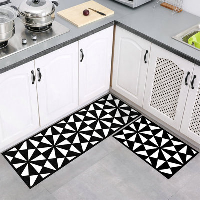  Ensemble de 2 tapis de cuisine antidérapants lavables antidérapants pour tapis