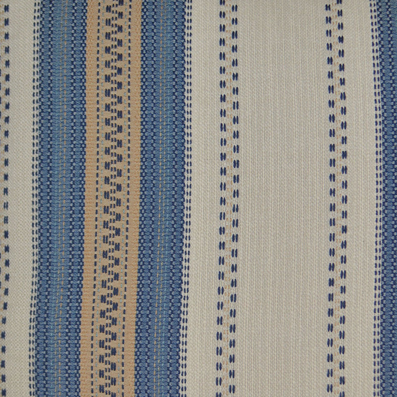 Rigadoon Striped Reversible Throw Pillow, Blue, Square 24"