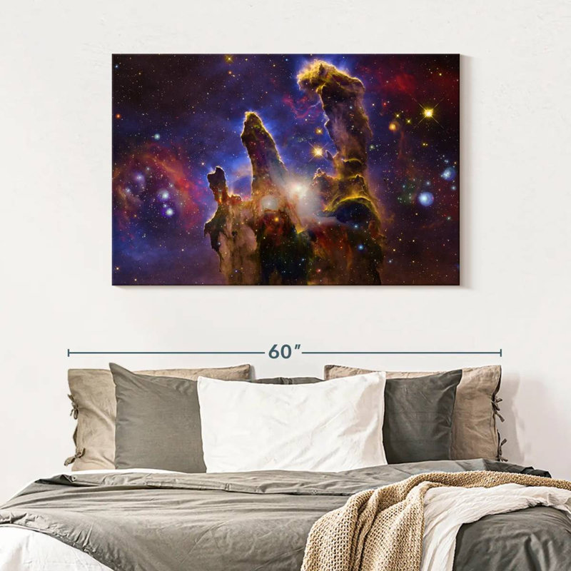 Nébuleuses et étoiles, H 32 po x l 48 po