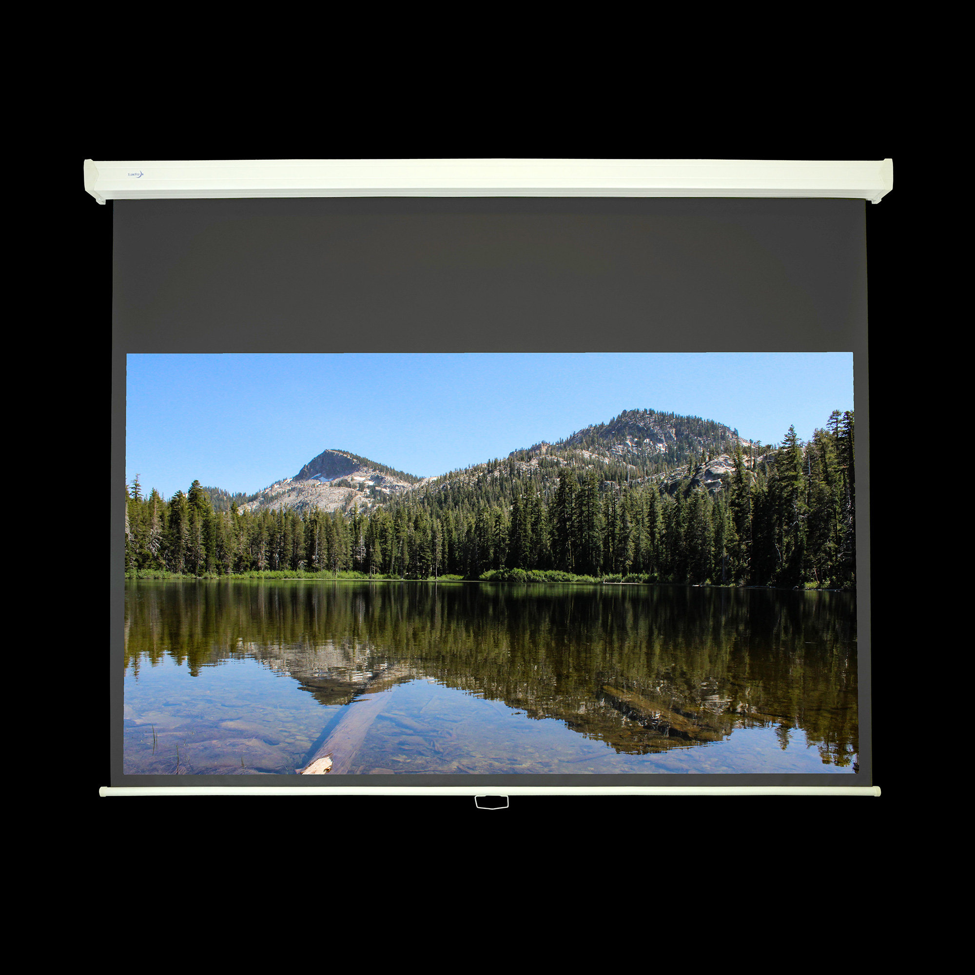 Elunevision Projector Elunevision White Manual Wall/Ceiling Mounted Projector Screen ...