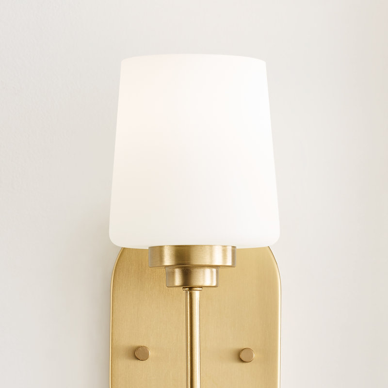 Windom Dimmable Bath Sconce, Satin Brass, No