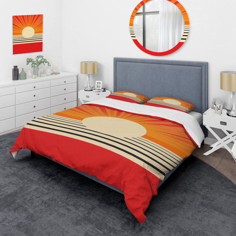 Ensemble de housse de couette en microfibre / polyester Minimal, Housse de couette pour très grand lit et 2 très