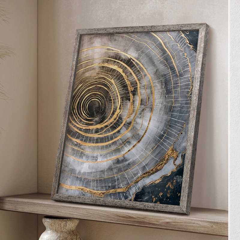 ABSTRACT Series CCL XXV, reproduction encadrée - bois massif, H 21 po x l 17 po