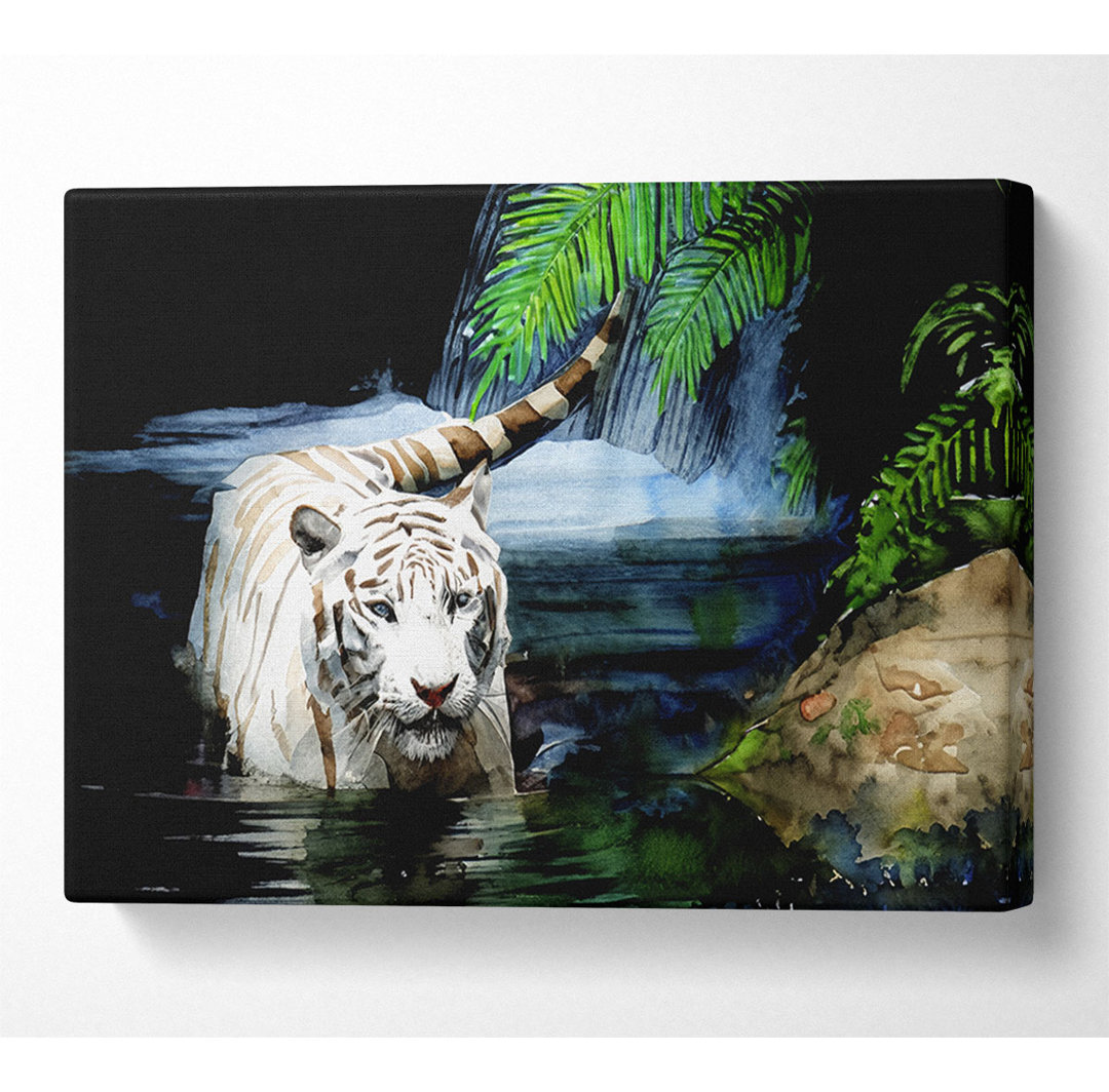 White Tiger Beautiful - Kunstdrucke auf Segeltuch