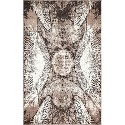 Tapis à motif oriental brun Ahron