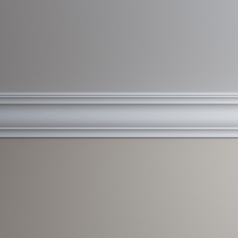 96" Gray Polyurethane Crown Moulding