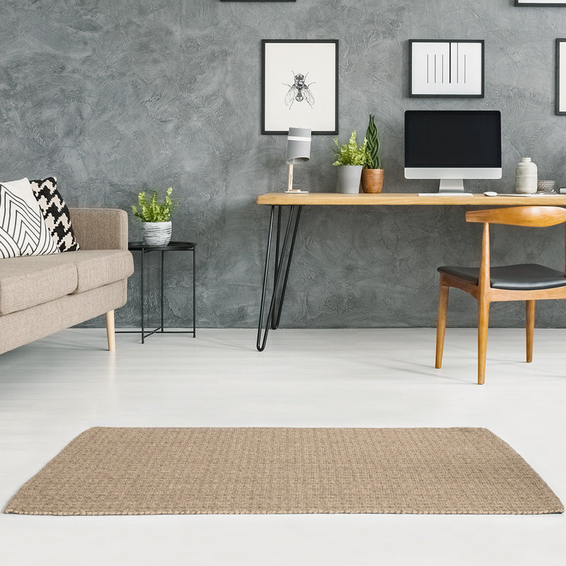 Tapis de zone brune monochrome napperon, Rectangle 4 pi x 6 pi