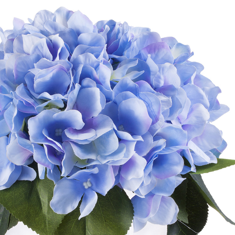 Arrangements floraux en soie et centres de table en pot, Bleu