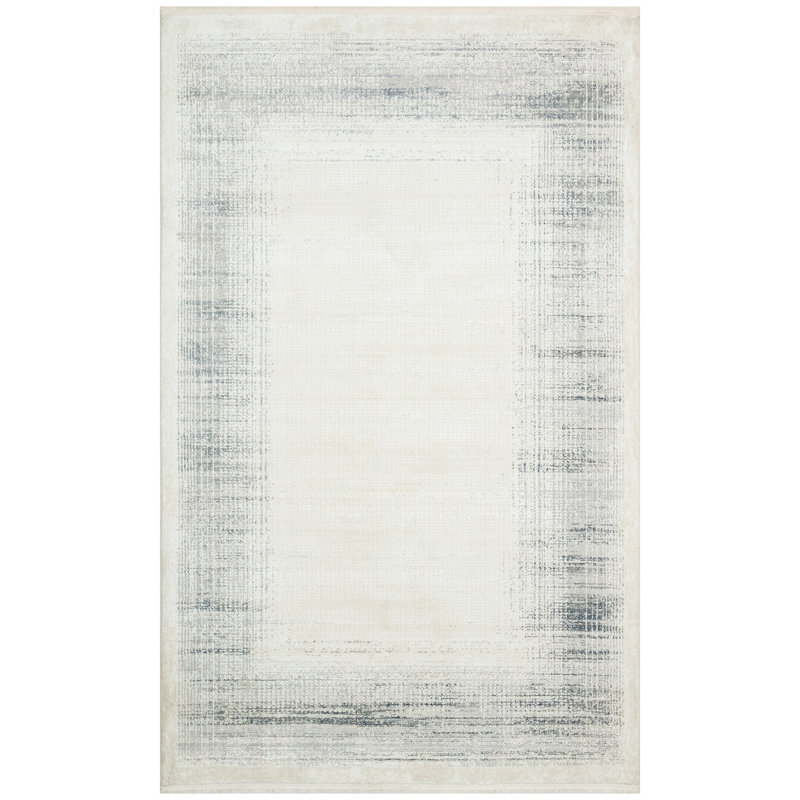 Tapis gris luxueux, 4,0 x 6,0 pieds | 100% polyester, hauteur des poils de 9 mm | Tissé à la machine, 2,0 lb / pi² | Durable avec dessous en polyester, facile à nettoyer, sécuritaire pour l'aspirateur et les taches | Parfait pour le salon et la chambre à coucher