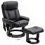 Fauteuil inclinable de massage en cuir PU avec repose-pieds-351994081